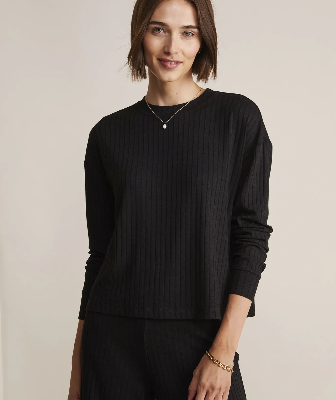 Vineyard Vines Ribbed Dreamcloth® Crewneck Stone Heather Fashion