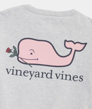 Vineyard Vines Romantic Whale Long-Sleeve Pocket Tee Grey Heather Store