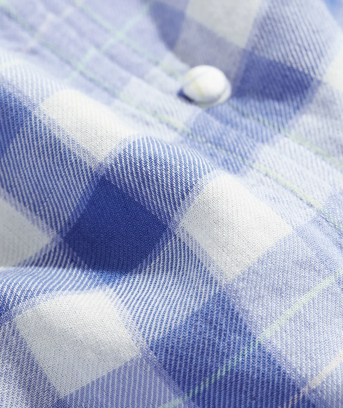 Vineyard Vines Ruffle Neck Puff-Sleeve Top DW Plaid- Calm Water Store