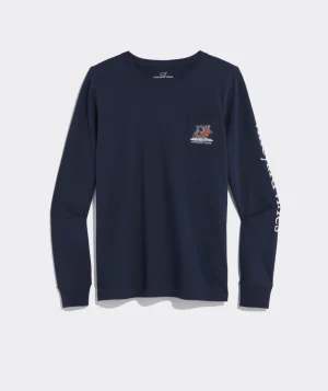 Vineyard Vines Santa's Helper Long-Sleeve Pocket Tee Deep Bay Online