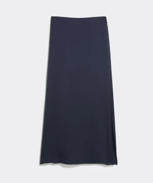 Vineyard Vines Satin Midi Slip Skirt Nautical Navy Best