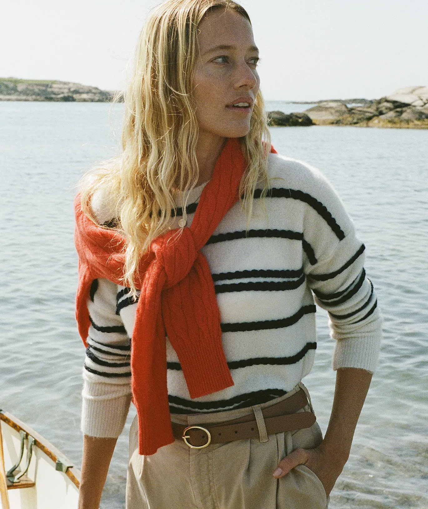 Vineyard Vines Seaspun Cashmere Colorblock Cardigan Camel Fashion