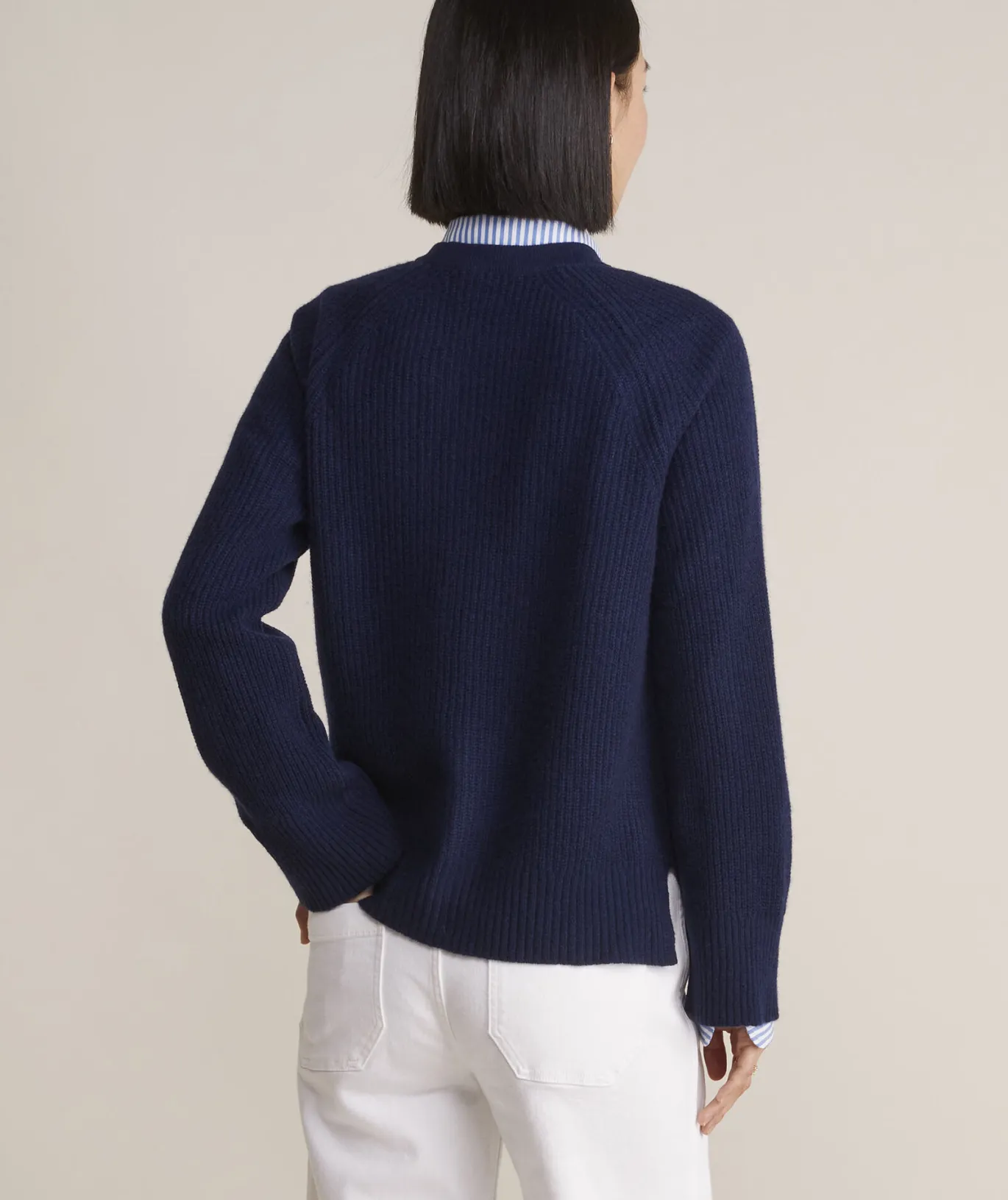 Vineyard Vines Seaspun Cashmere Ribbed Crewneck Sweater Tequila Sunrise Sale