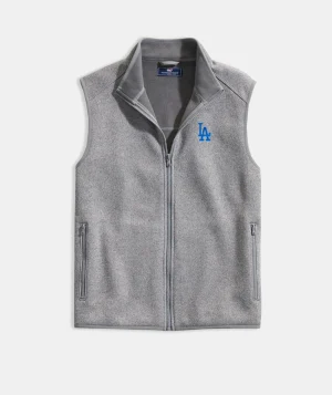 Vineyard Vines Seattle Mariners Mountain Sweater Fleece Vest Grey Heather Fashion