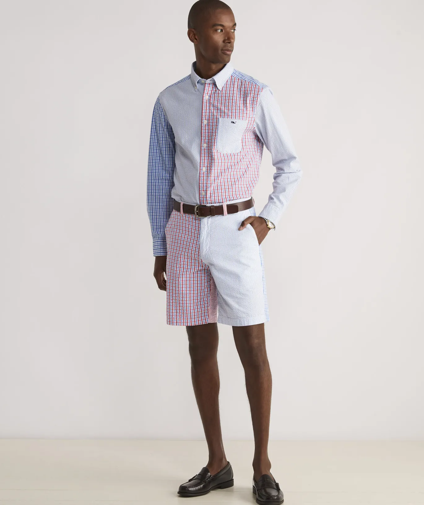 Vineyard Vines Seersucker Party Stretch Breaker Shorts Sailors Red Flash Sale