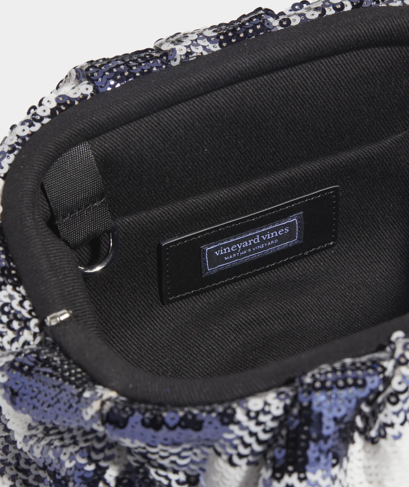 Vineyard Vines Sequin Metallic Clutch Silver Metallic Cheap