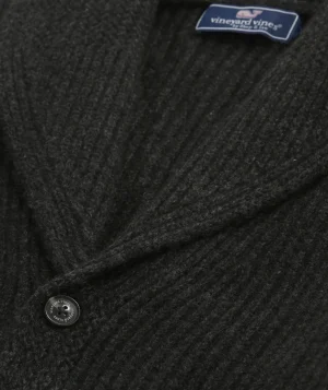 Vineyard Vines Shawl Collar Button-Front Cardigan Sweater Charcoal Heather Shop