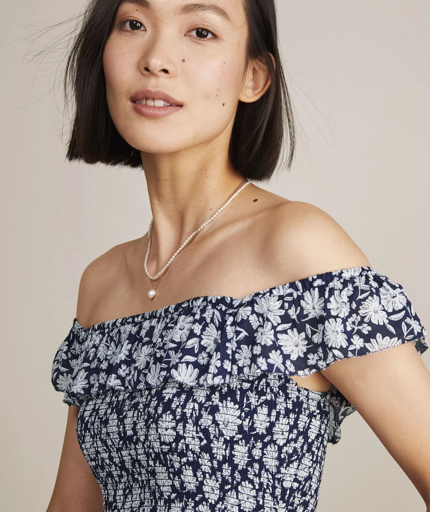 Vineyard Vines Smocked Midi Dress Ivy Floral - Navy v2 Best Sale