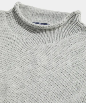 Vineyard Vines Solid Rollneck Sweater Light Gray Heather Best