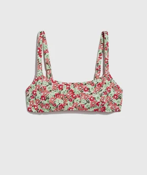 Vineyard Vines Square Neck Bikini Top SStripe - White/Navy Sale