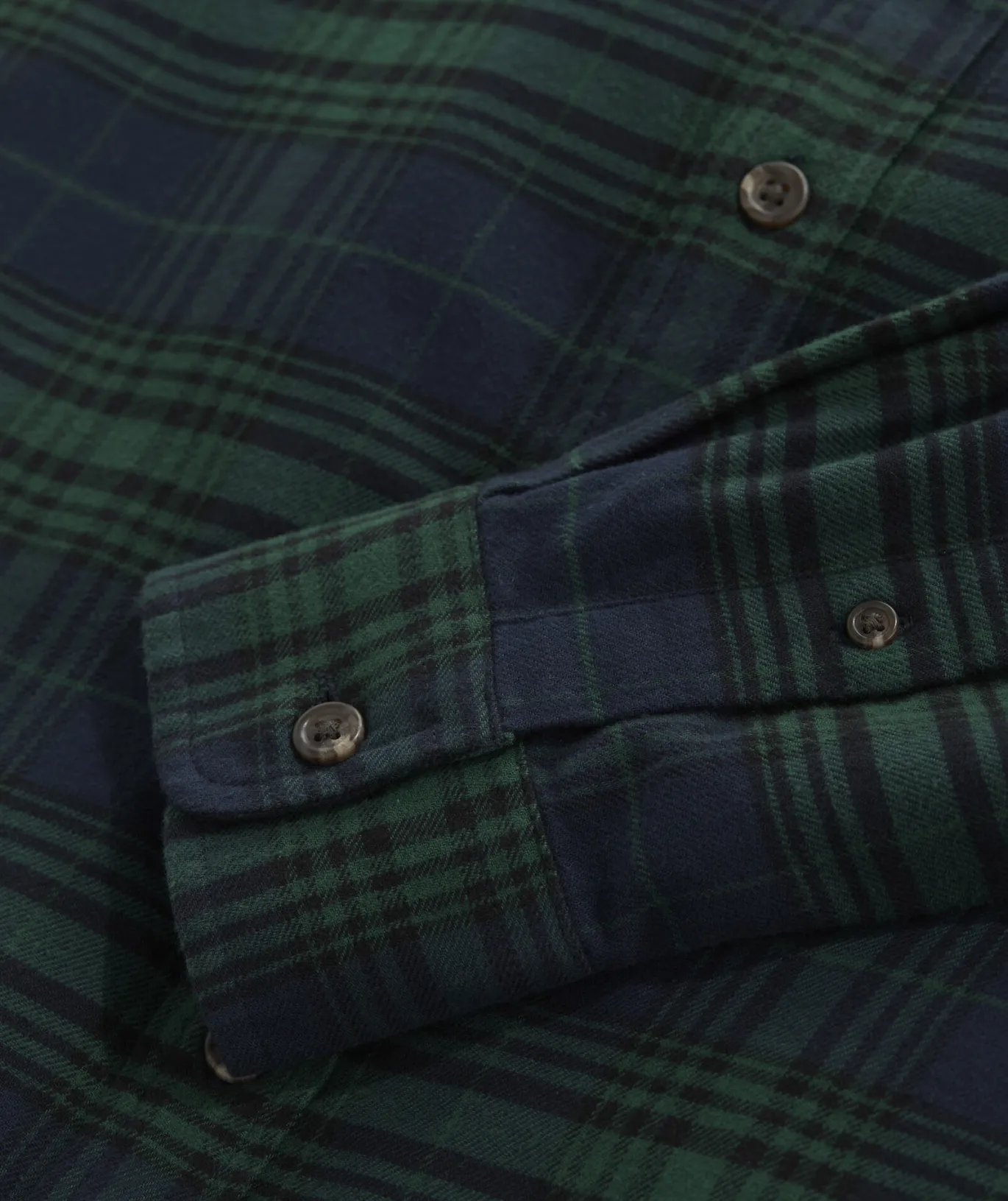 Vineyard Vines Stretch Flannel Blackwatch Shirt Plaid- Green Cheap