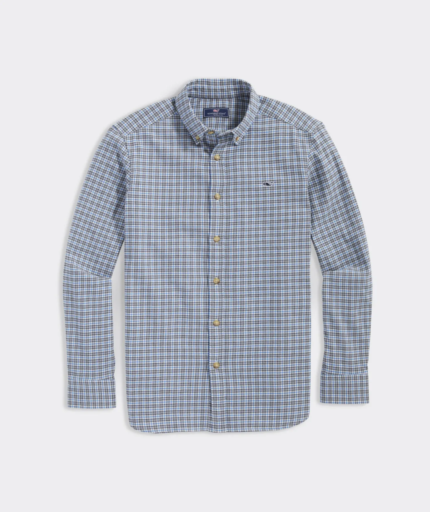 Vineyard Vines Stretch Flannel Check Shirt Ultimate Gray Shop