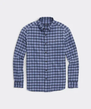 Vineyard Vines Stretch Flannel Check Shirt Chk Nautical Navy Clearance
