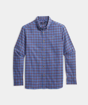 Vineyard Vines Stretch Flannel Check Shirt Chk Hull Blue New