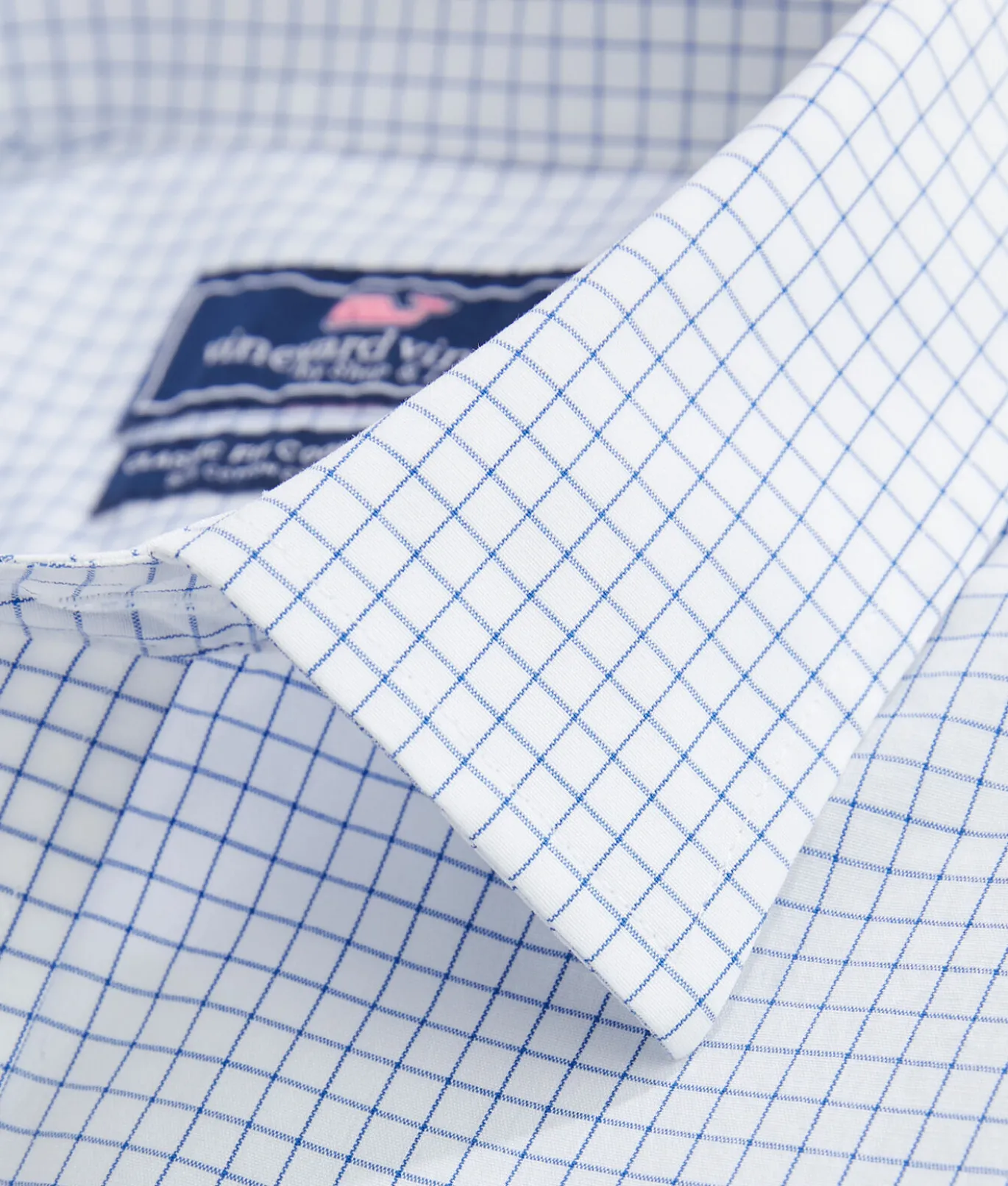 Vineyard Vines Stretch Poplin Check Spread Collar Shirt Spinnaker Discount