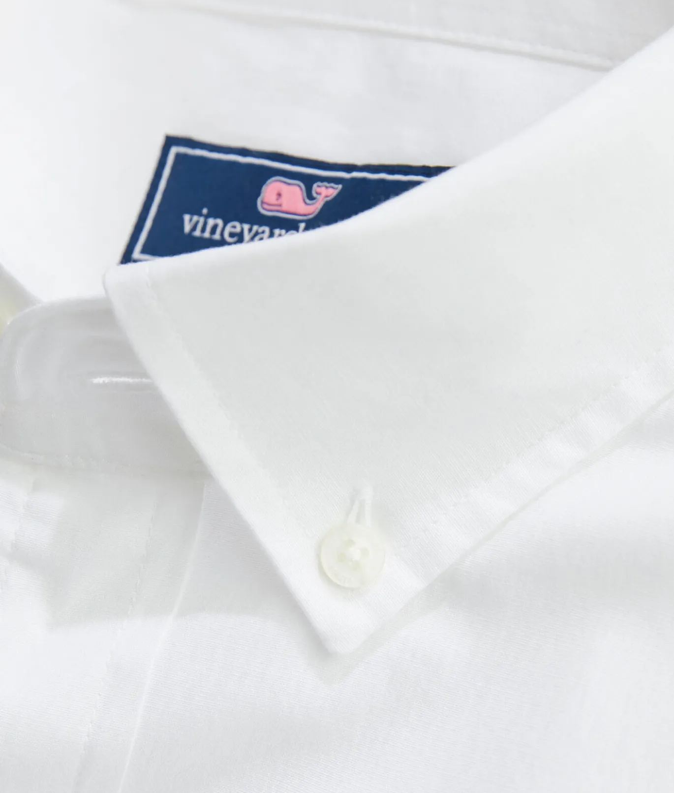 Vineyard Vines Stretch Poplin Solid Shirt White Cap Hot