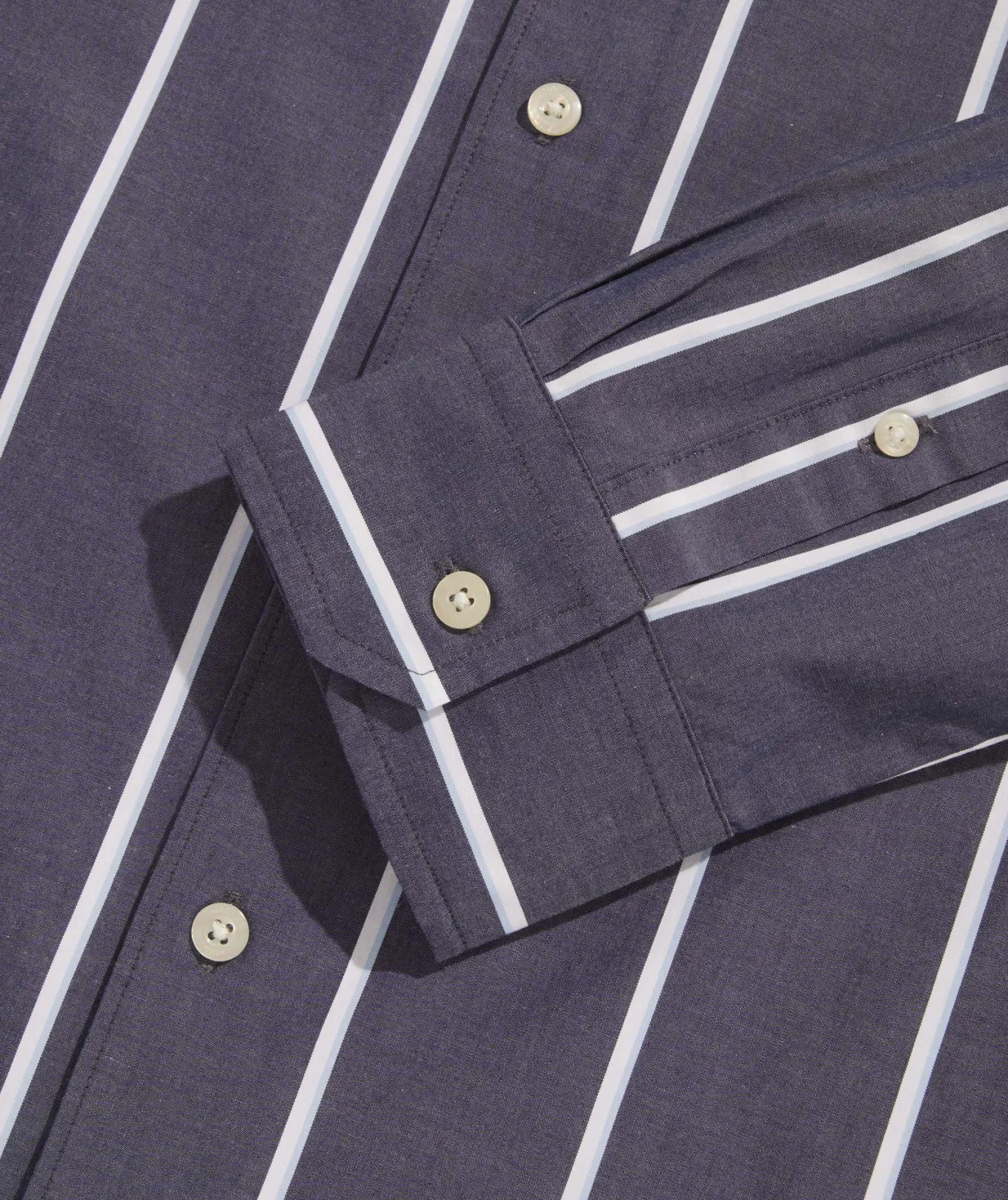Vineyard Vines Stretch Poplin Stripe Spread Collar Shirt Naut Navy STP Discount