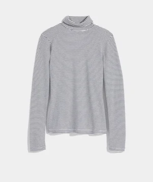 Vineyard Vines Striped Jamestown Mockneck Tee H.Stripe-White/Navy Cheap