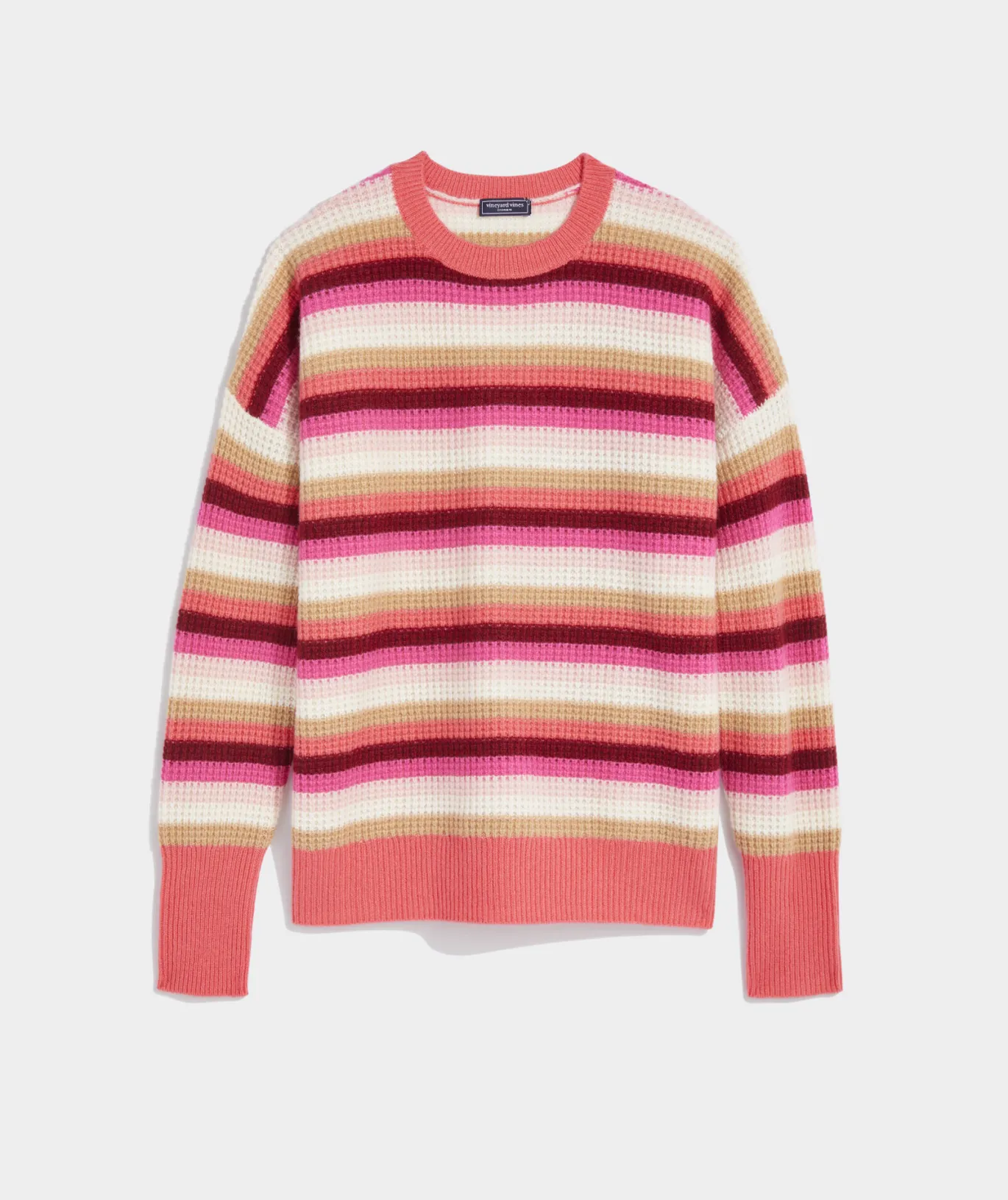 Vineyard Vines Sunshine Intarsia Cashmere Crewneck Sweater Frost Cheap
