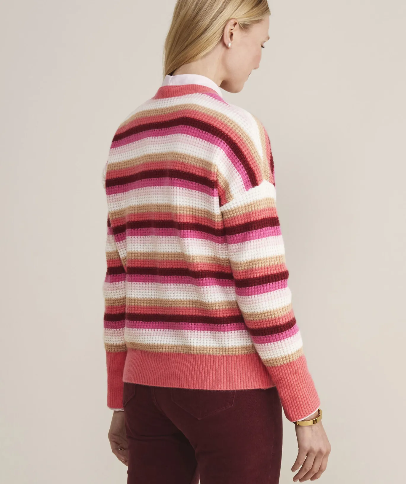 Vineyard Vines Sunshine Intarsia Cashmere Crewneck Sweater Frost Cheap