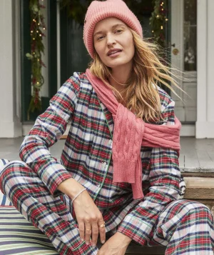 Vineyard Vines Super-Soft Modal Pajama Dress Tiny Tree-Red Velvet Online
