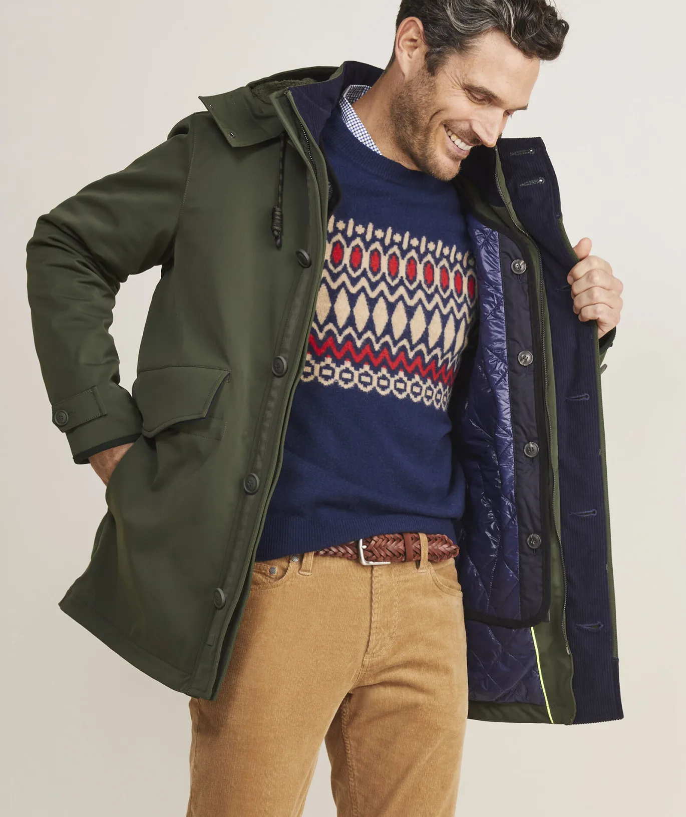 Vineyard Vines Three-In-One Parka Forest Olive Best