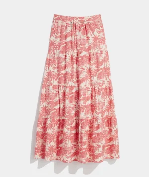 Vineyard Vines Tiered Maxi Skirt Toile - Rum Runner Best