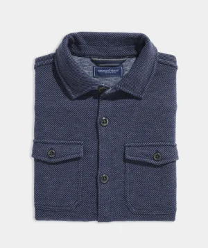 Vineyard Vines Twill Wool Shirt Jacket Nautical Navy Shop