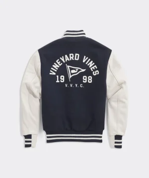 Vineyard Vines Golden Bear Varsity Jacket Vineyard Navy Cheap