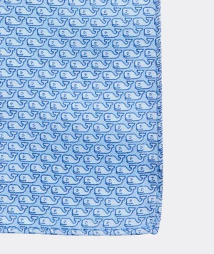 Vineyard Vines Vineyard Whale Printed Pocket Square Sea Splash Hot