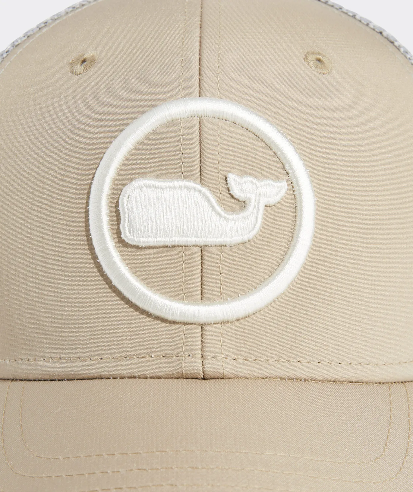 Vineyard Vines Whale Dot Performance Trucker Hat Khaki Shop