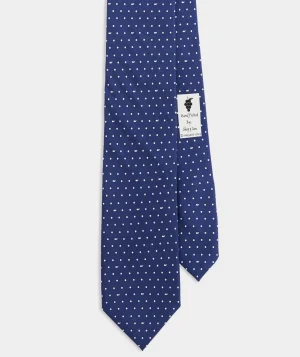 Vineyard Vines Whale Polka Dot Silk Tie Nautical Navy Flash Sale