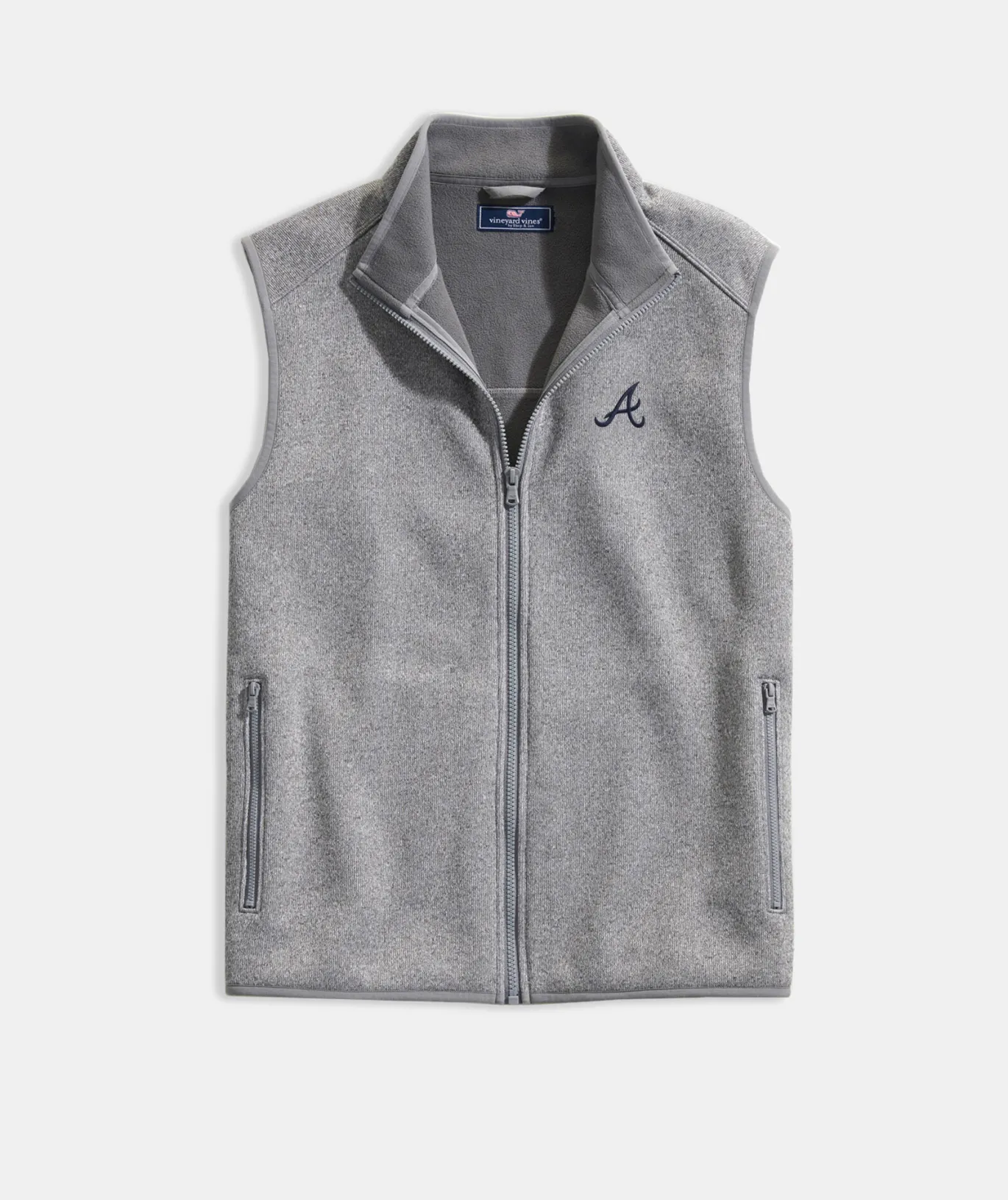 Vineyard Vines Women's Detroit Tigers Mountain Sweater Fleece Vest Marshmallow Hot