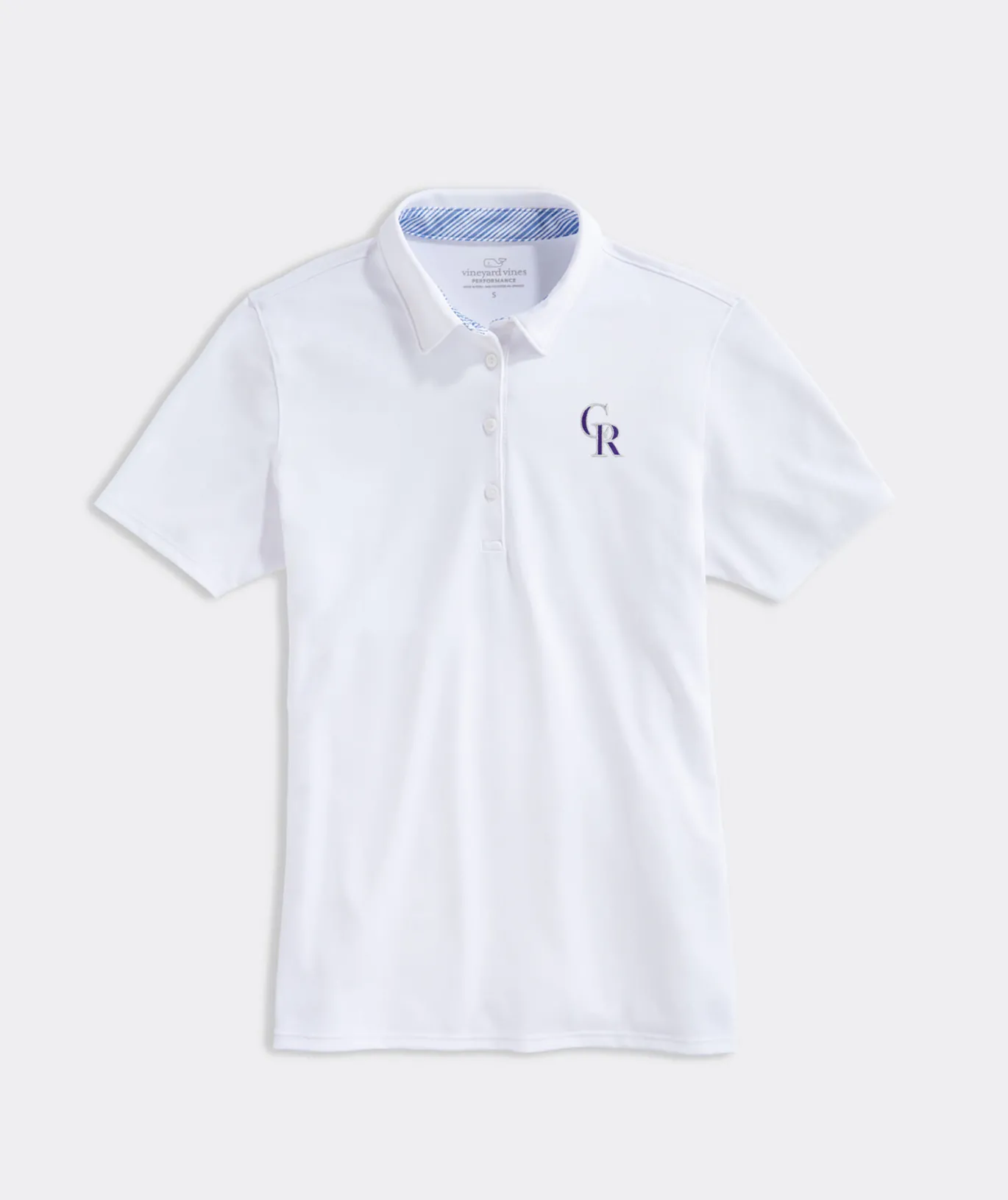 Vineyard Vines Women's Oakland Athletics Pique Polo White Cap Store