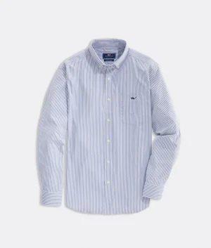 Vineyard Vines Women's Washington Commanders Sankaty Shep Shirt&trade; Bradley Stripe White Cap / Collegiate Burgundy New