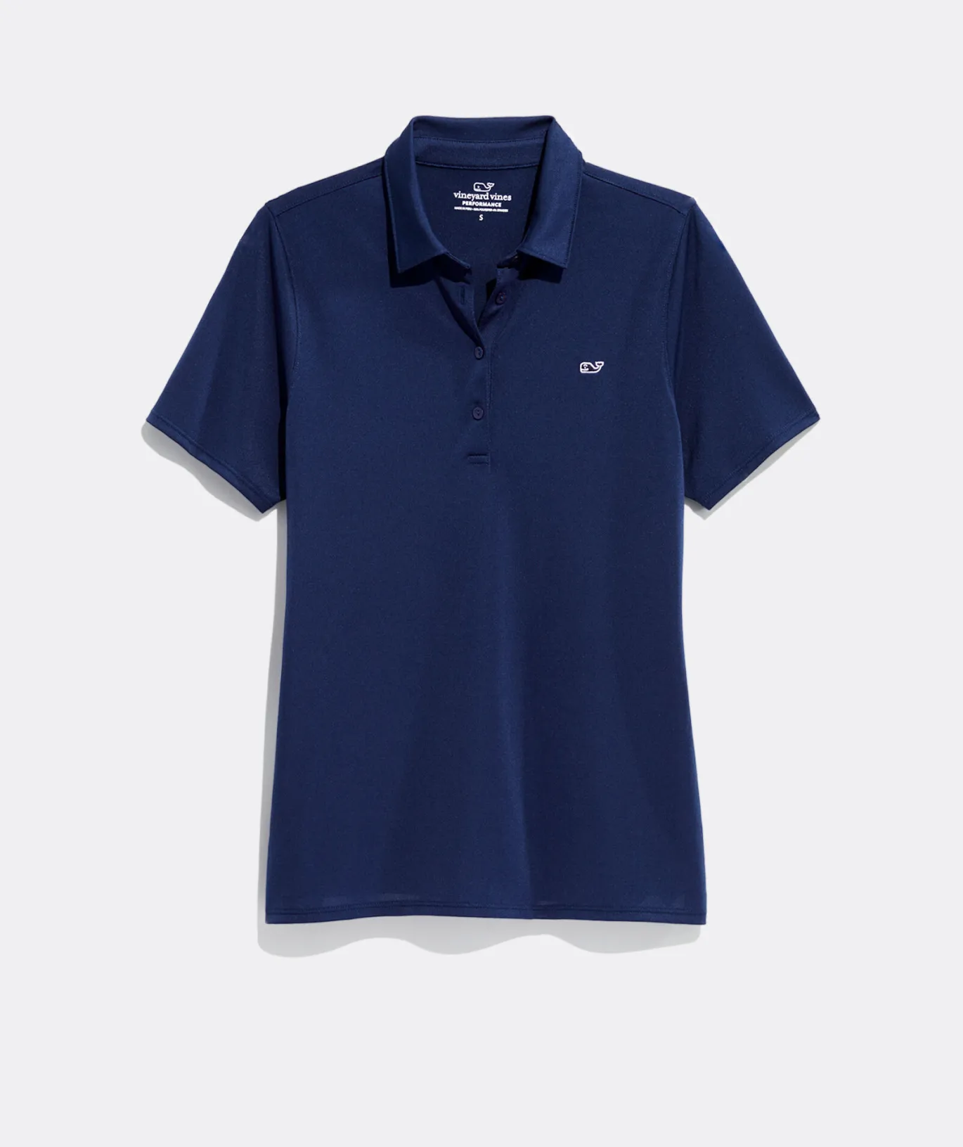 Vineyard Vines Women's Solid Pique Polo White Cap Cheap